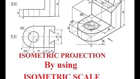 Isometric View & Isometric Projection by using Isometric Scale. Solved Problem 9. #diploma #iti