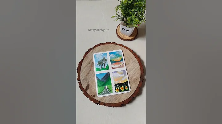 Easy Gouache painting.#art #shorts #artshorts #youtubeshorts #trending