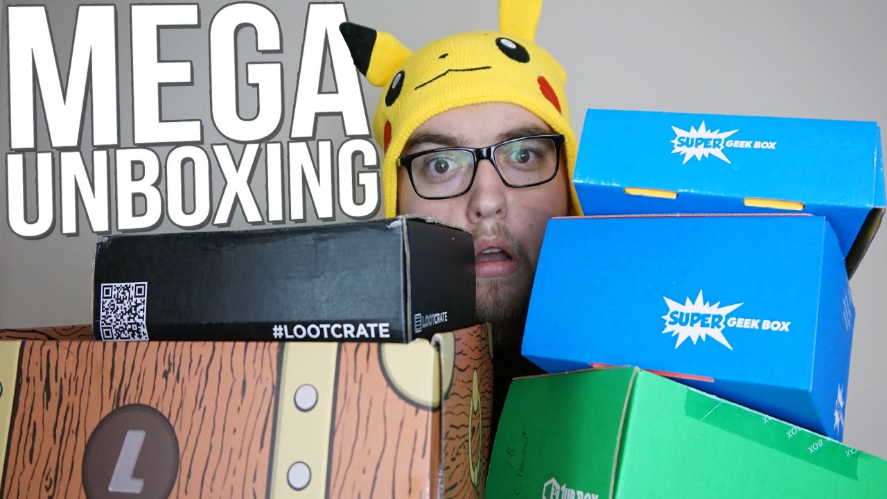 SEPTEMBER 2015 MEGA UNBOXING - Loot Crate, 1Up Box, Super Geek Box