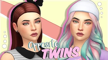 OPPOSITE TWINS | The Sims 4 | Create a Sim + CC list and sim download