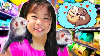 kids react to baby animal ferret vs irobot roomba