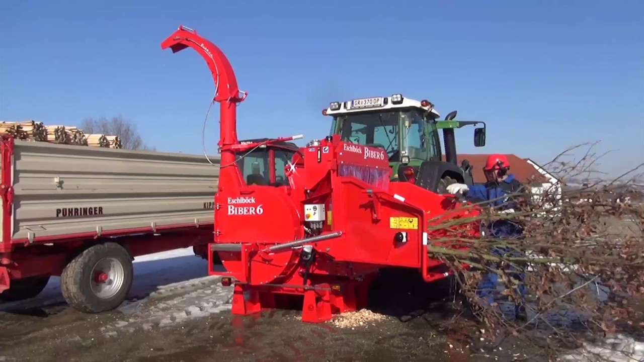 Biber 6 in Aktion: Motor und Zapfwelle Maschine!