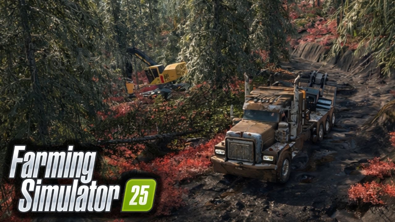 HEAVY Machinery Hauling On Narrow Logging Roads | Farming Simulator 25