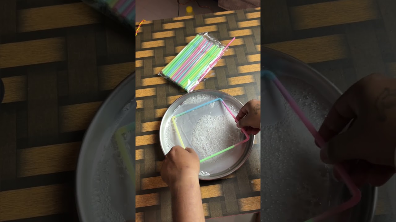Blowing bubbles using a straw | Awesome BUBBLE Experiment | Fake vs Real | #ytshorts | WANDER BIRDS