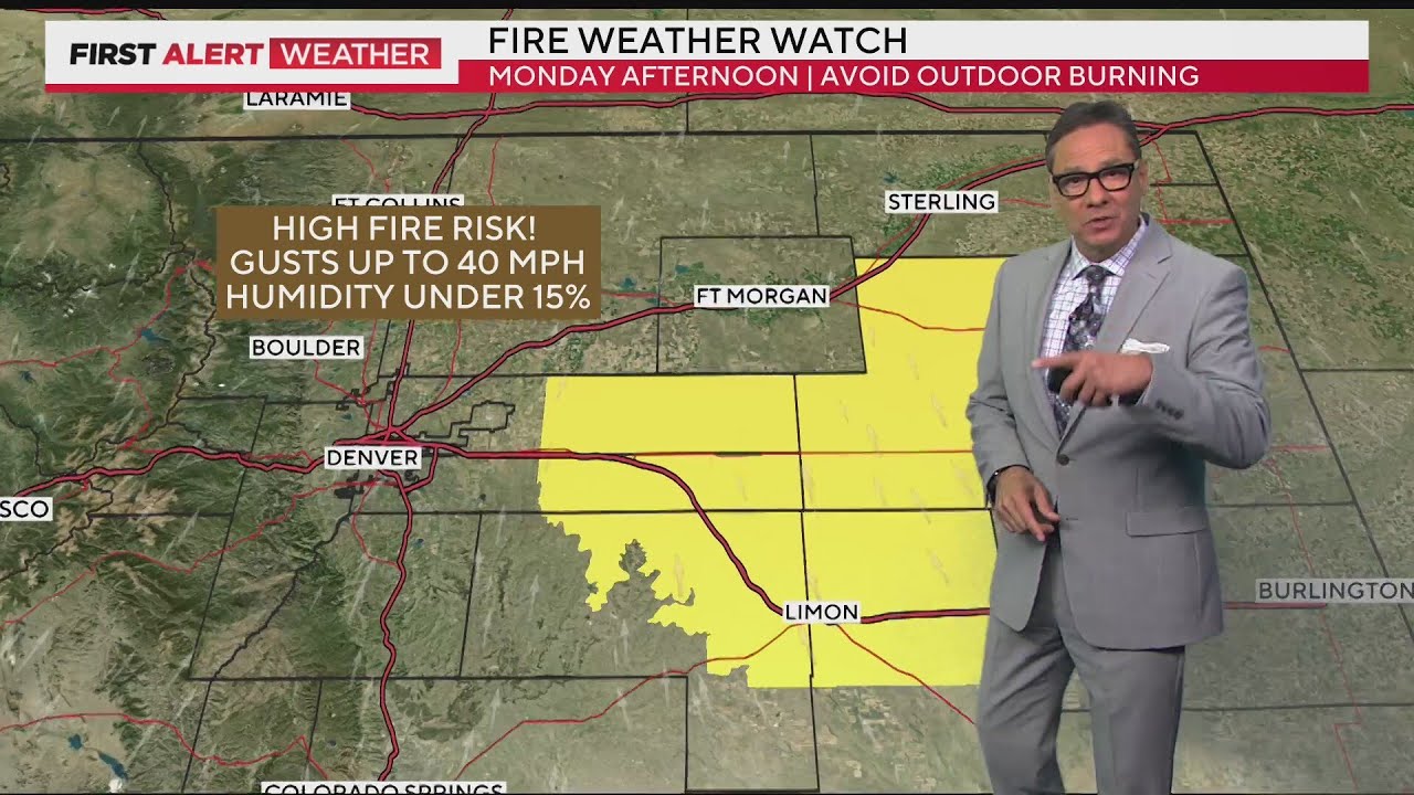 Record highs and high fire danger to start the week - YouTube