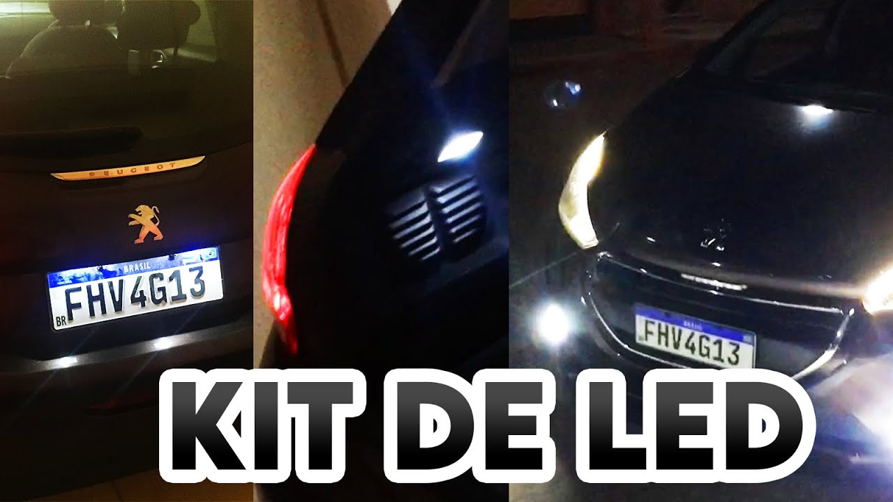 trocando lâmpadas 208 por LED (interior/placa/milha)