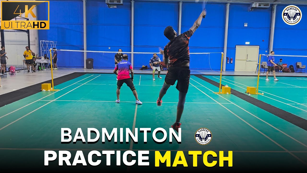 Askar & Amal VS NELSON 1 & PLAYER 2 Badminton Practice Match in Ma@HSBC ...