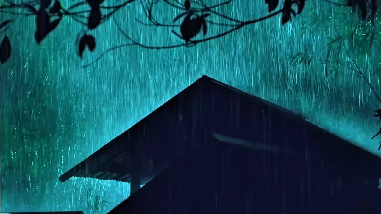 Fall asleep in 3 minutes ⛈️ with heavy rain on the roof for better sleep