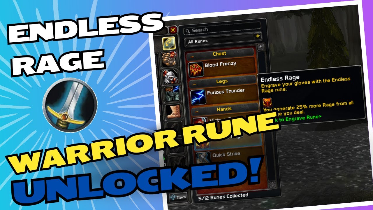 LEARN HOW TO GET ENDLESS RAGE Warrior RUNE Location - Season Of ...