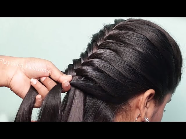 Hairstyle braid for long hair tutorial Stock Photo by ©AlterPhoto 128058440