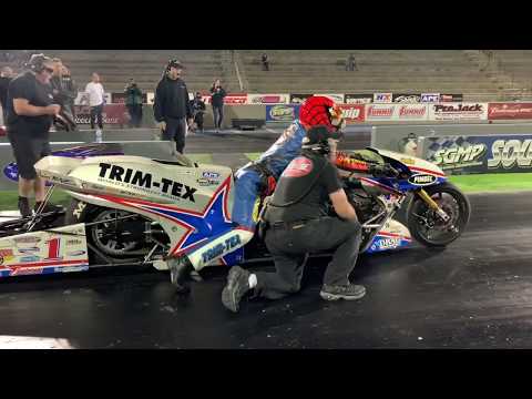 WORLD RECORD RAW FOOTAGE AND SOUND! LARRY “SPIDERMAN” MCBRIDE GOES 5.50 at 264 MPH ON TOP FUEL BIKE!