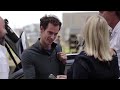 Andy Murray arrived at the European Open!