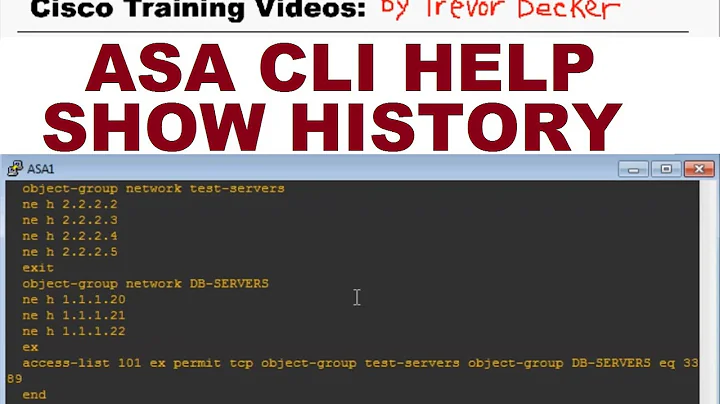 Understanding the Show History Command : Intro to ASA Firewalls : Cisco Training Videos