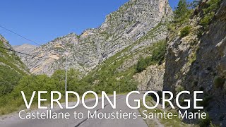 4K Drive to Verdon Gorge, France | Castellane to Moustiers-Sainte-Marie