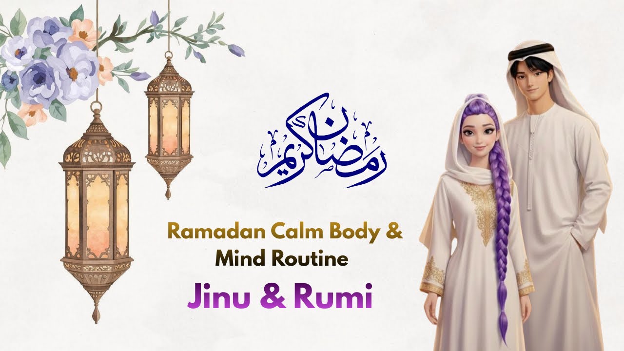 Ramadan Calm Body & Mind Routine 🌙 | Gentle Yoga for Children 🪷 #rumi # ...