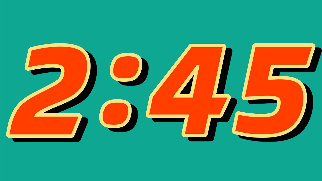 2 Minute and 45 Second Timer - YouTube