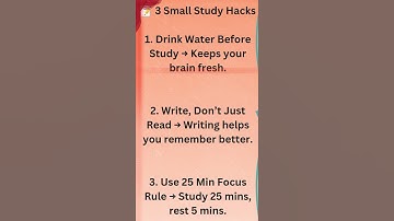 3 Study Hacks to Remember Fast | Best Study Tips for Students 2025