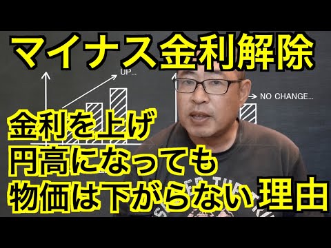 【マイナス金利解除】金利を上げ円高になっても物価は下がらない理由