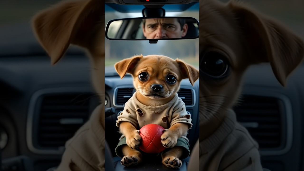 This Puppy's bro have no cash to buy someone's help,so the rich men make fun of him 