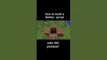 Minecraft trick: Nether portal without diamonds 🔥  #minecraft