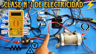 CURSO COMPLETO DE ELECTRICIDAD DE MOTOS 125,150,200,250 CC 🧑‍🔧 CLASE NÚMERO 1 /LA ELECTRICIDAD ⚡⚡