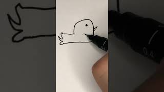 how to draw a singing bird🐦