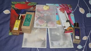 Forest Essentials haul/sheet masks/undereye serums/perfumes/shower gels/tranquil sleep spray