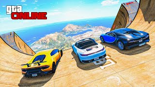 СПУСК С ГОРЫ БЕЗ ТОРМОЗОВ НА САМЫХ БЫСТРЫХ СУПЕРКАРАХ В GTA 5 ONLINE МОДЫ!