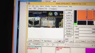 Decoded SSTV image from the International Space Station