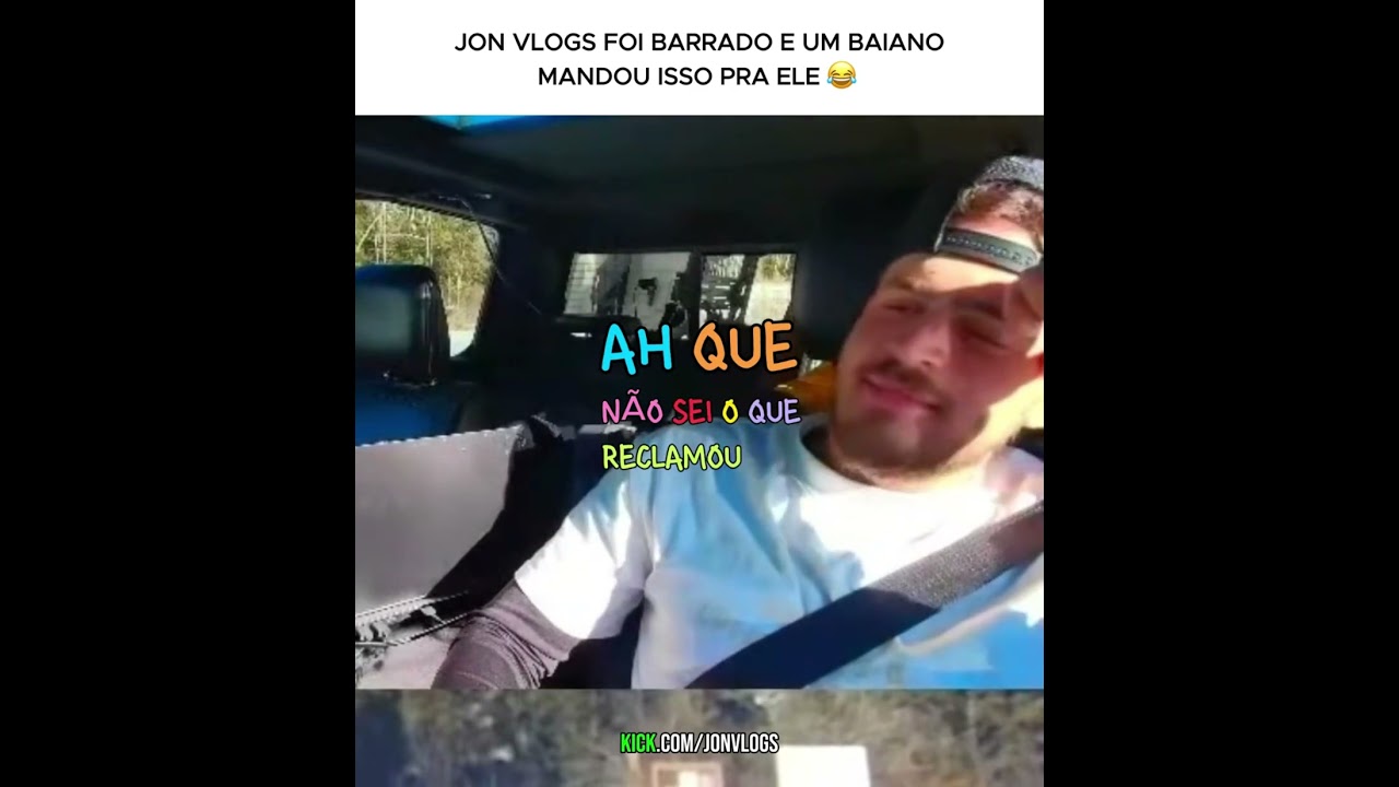 JON VLOGS NÃO AGUENTA MAIS O BAIANO XINGANDO 😂