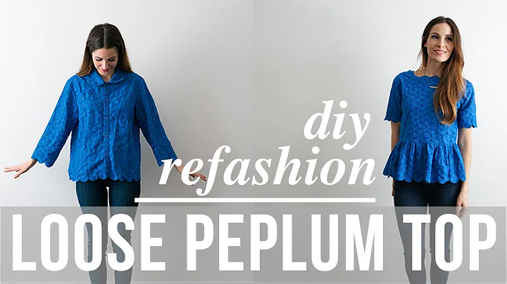 DIY loose peplum lace top refashion