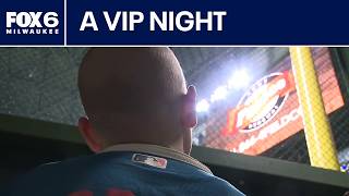 Burlington boy celebrates cancer remission with Brewers call-up | FOX6 News Milwaukee