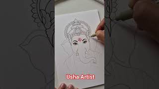 🙏Beautiful Lord GaneshaDrawing | Easy GanpatiArt🎨| Step-by-StepDrawing#Ganesh Drawing #drawing