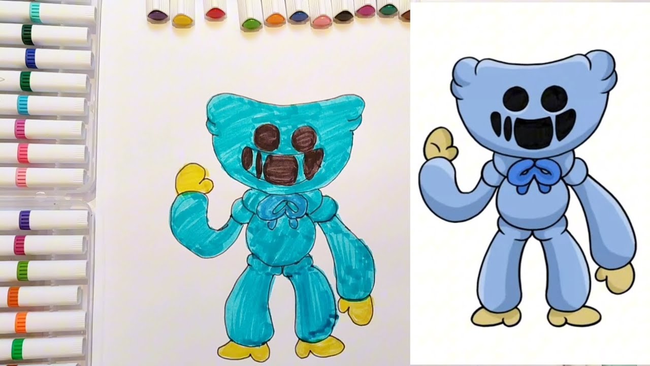 How To Draw Marshmallow Huggy Wuggy Poppy PlaytimeHow To Draw Poppy