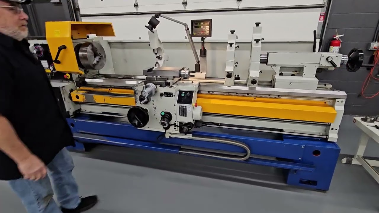 SUMMIT 20"-4 x 80" B Heavy Duty Lathe, X 4 1/8” Spindle Bore, 2 Axis Newall DRO, 4 Way Rapid Trav.