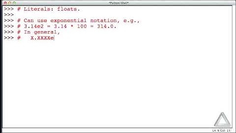 Unit 2 Video 4: Literals Floats