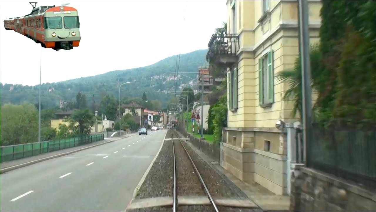 ★ 🇨🇭 Lugano - Ponte Tresa cab ride Switzerland [5.10.2012] Führerstandsmitfahrt