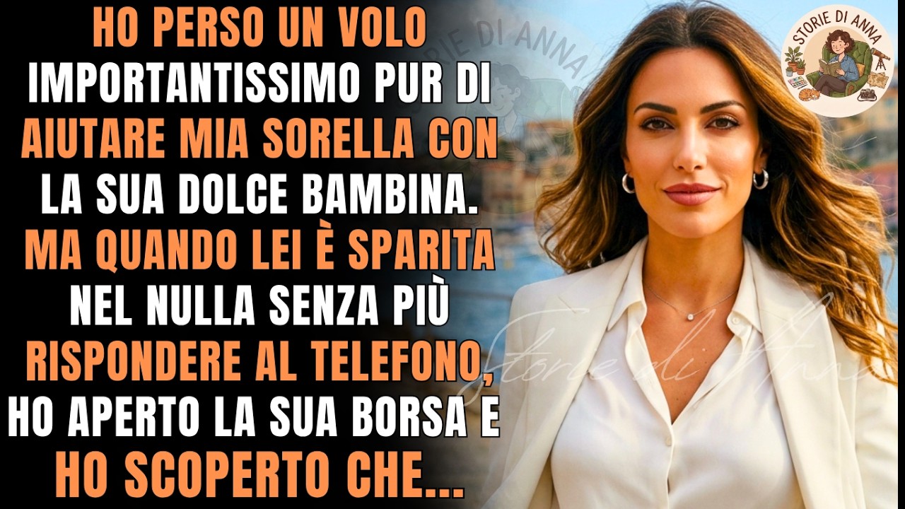 Stavo salendo in macchina alle sette del mattino, diretta all'aeroporto, quando mia sorella mi chiamò con un tono che non le avevo mai sentito: "Solo un paio d'ore, ti prego, devi aiutarmi". Un...