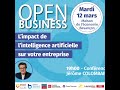 Open business  limpact de lintelligence artificielle sur votre entreprise  mardi 12 mars 2024