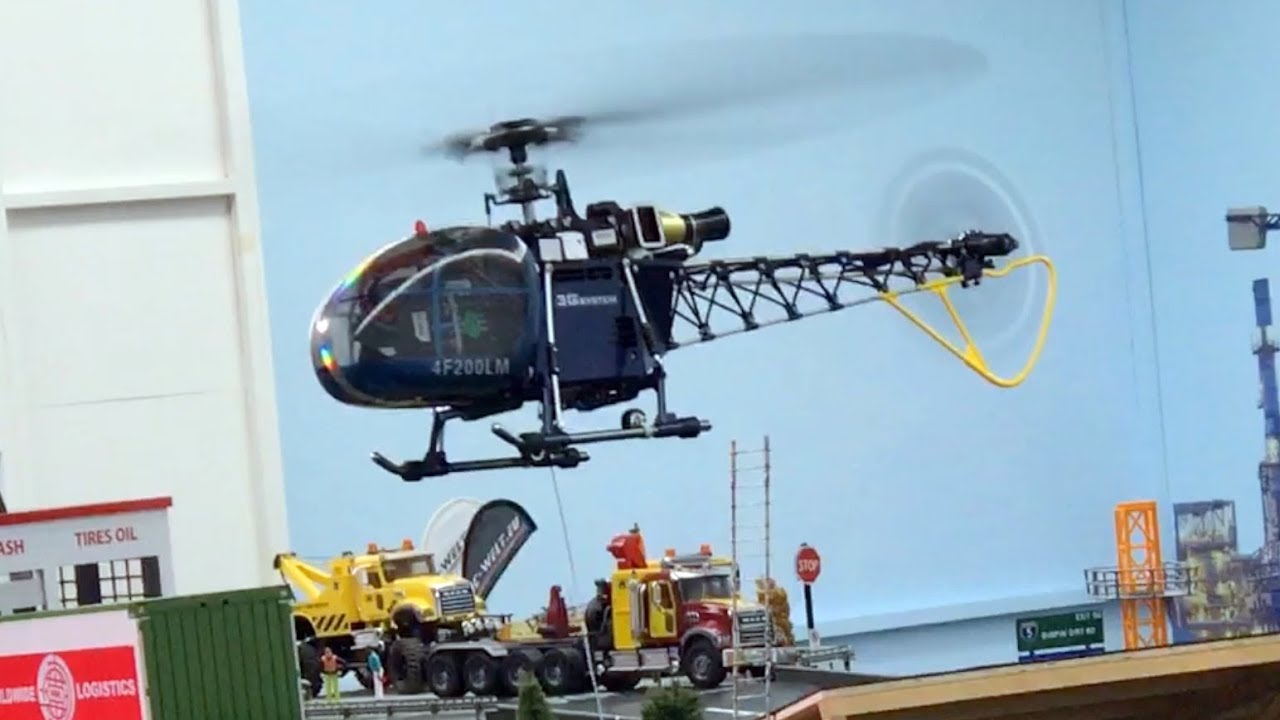 Walkera 4F200LM 6CH 3D RC Helikopter in BRUDER Toys PLAYMOBIL