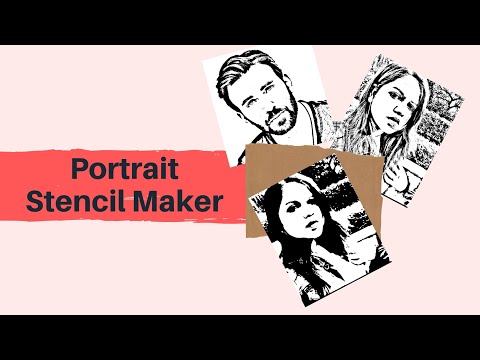 Portrait Paper Cutting Stencil