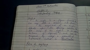 Class 7th Mathematics Chapter 9 (Understanding Shapes) Part 1