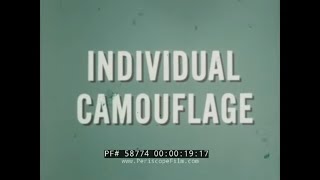 U.S. ARMY CAMOUFLAGE FOR INDIVIDUAL SOLDIERS  1967 TRAINING FILM   58774