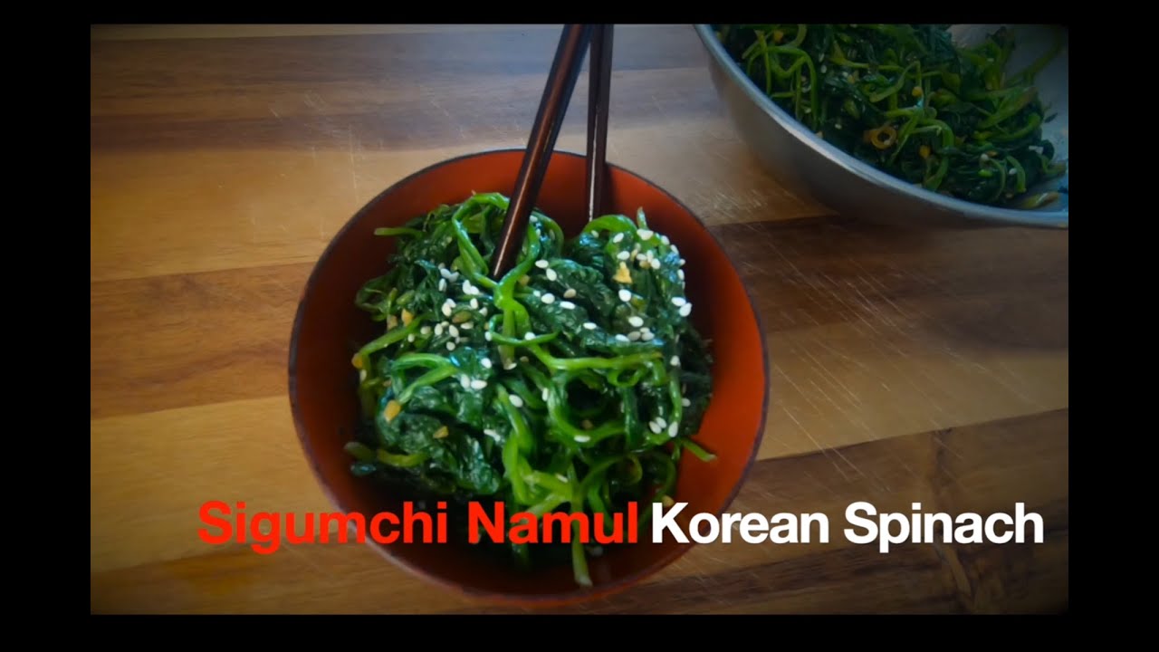 How to - Seasoned Korean spinach or sigumchi Namul - YouTube