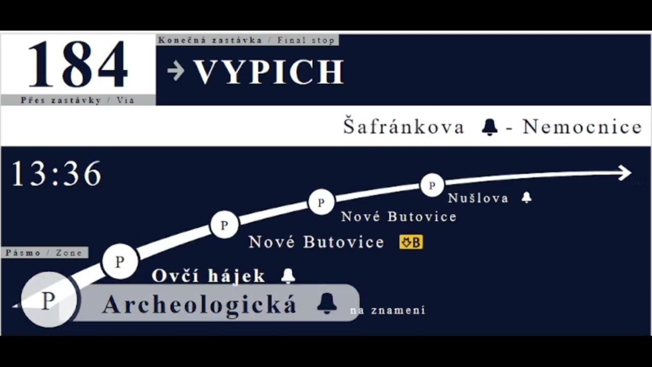 Hlášení Linka 184 Velká Ohrada - Vypich a zpět