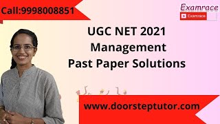 UGC NET 2021 Management Paper Solutions #ugcmanagement