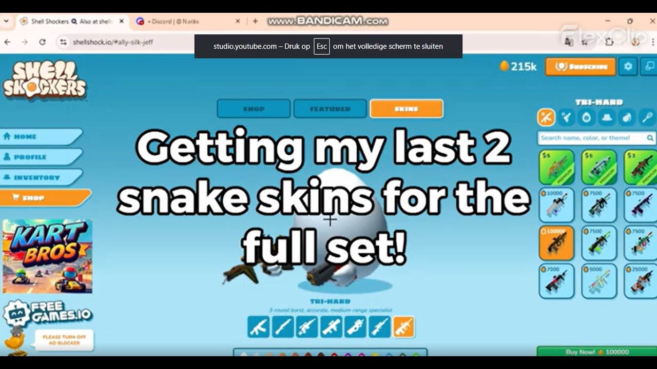 Getting my last 2 snake skins for a full set!