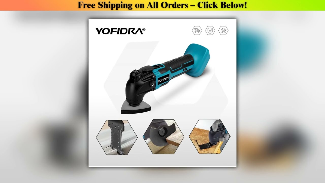 YOFIDRA Oscillating Multi Function Tool Electric Saw Trimmer Shovel Cutting woodworking Machine