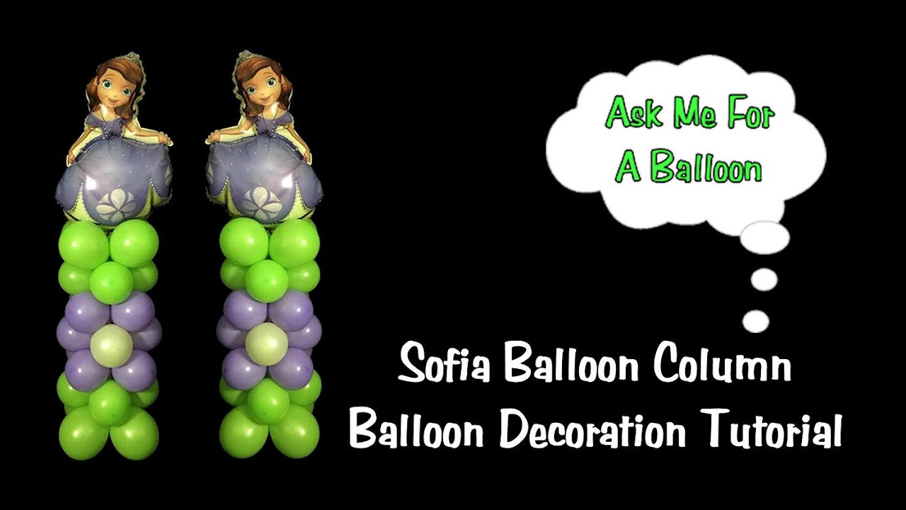 balloon column kit Sofia The First Balloon Column - Balloon Decoration Tutorial