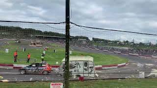 Caravan Destruction derby highlight clip Hednesford Hills Raceway 01/05